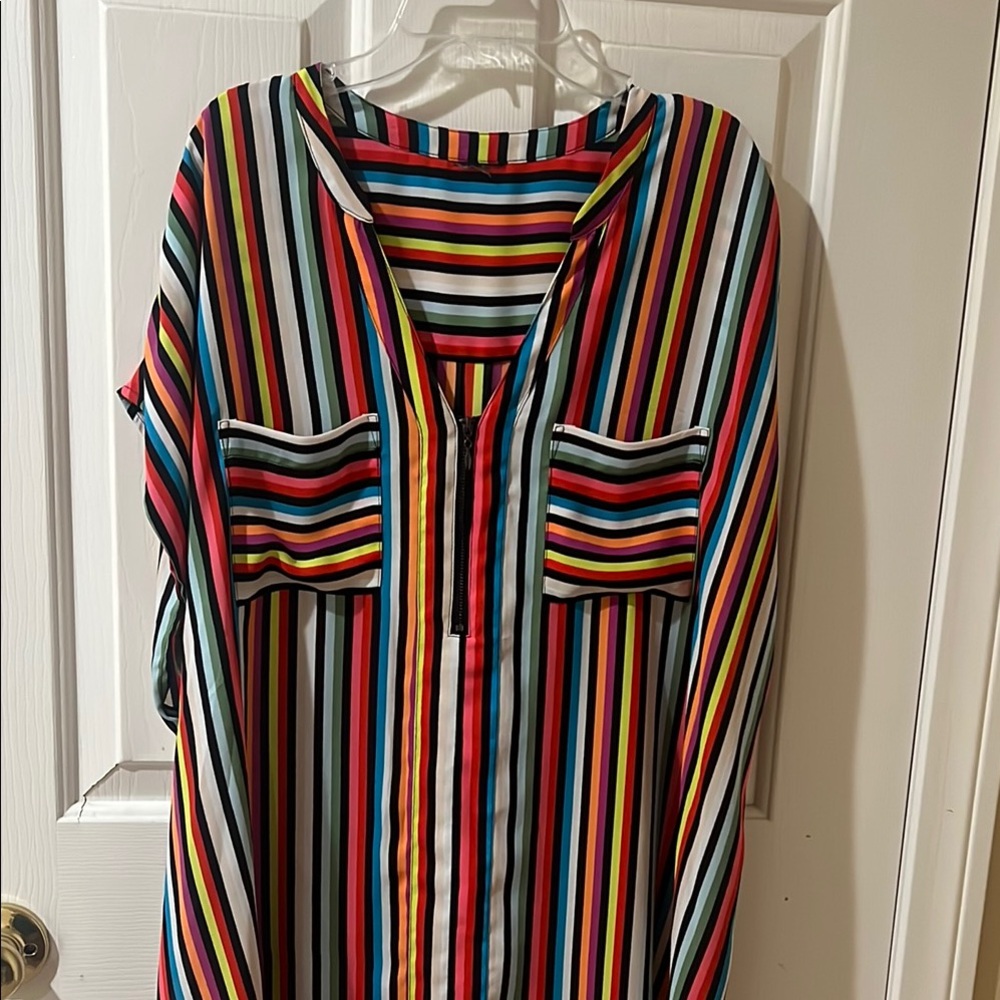 Torrid Multicolor Striped Blouse